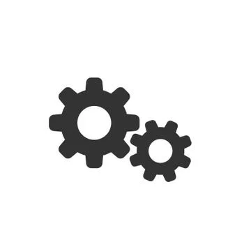 Gears icon, symbol of work, development vector Stock Illustration