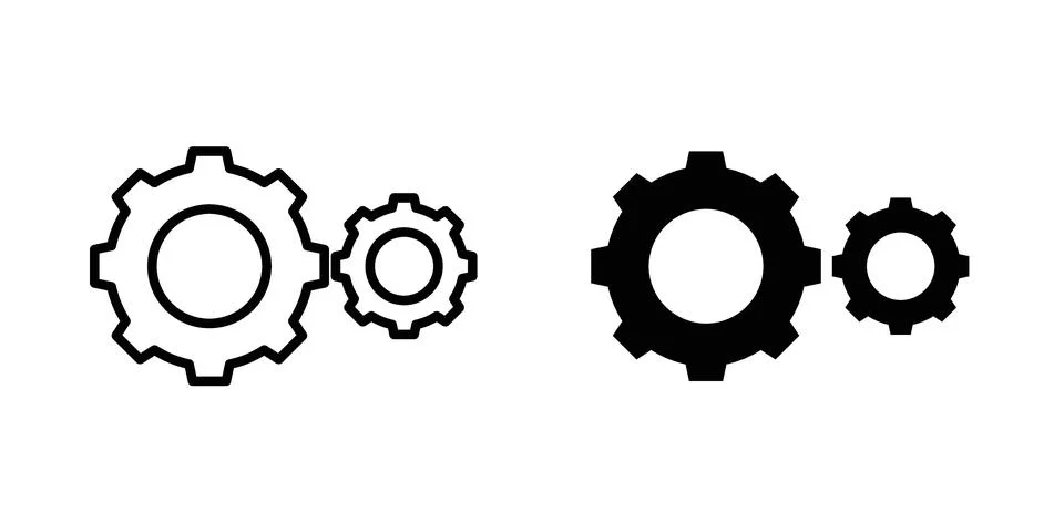 Gears icon vector design illustrations Illustrazione stock