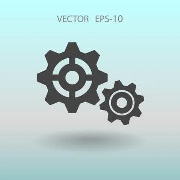 Gears icon. vector illustration 스톡 일러스트