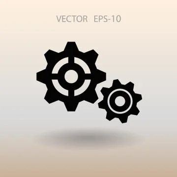 Gears icon. vector illustration Stock Illustration