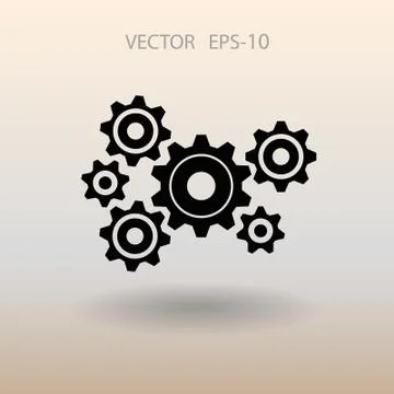 Gears icon. vector illustration Stock Illustration