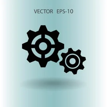 Gears icon. vector illustration Stock Illustration