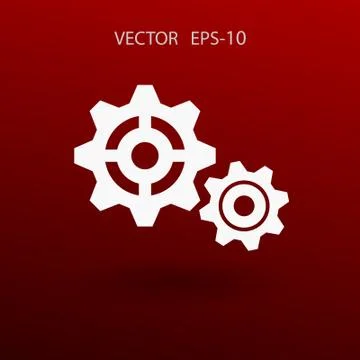 Gears icon. vector illustration Stock Illustration