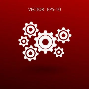 Gears icon. vector illustration Stock Illustration