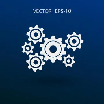 Gears icon. vector illustration Stock Illustration