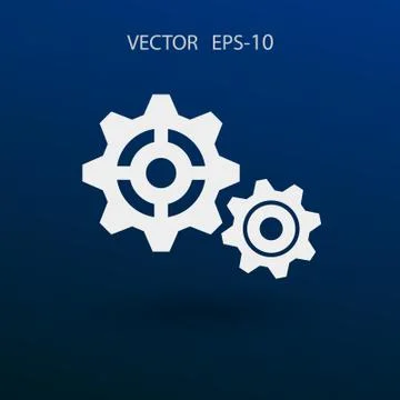 Gears icon. vector illustration Stock Illustration