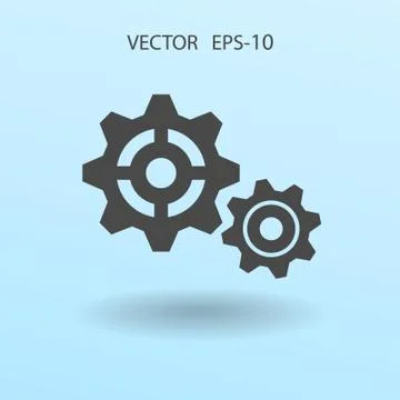 Gears icon. vector illustration Stock Illustration