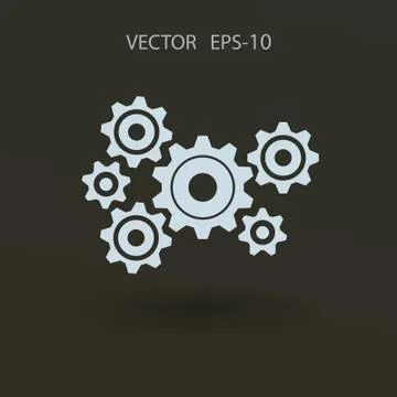 Gears icon. vector illustration Stock Illustration
