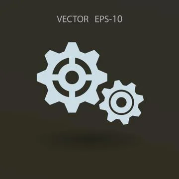 Gears icon. vector illustration Stock Illustration