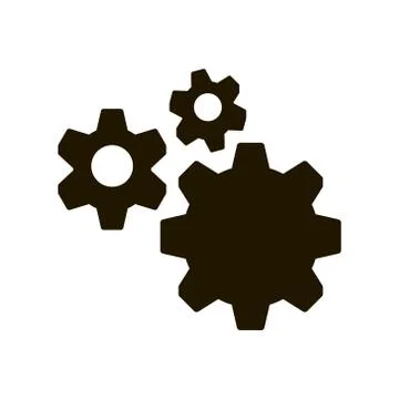 Gears icon on white background. EPS 10. Vector illustration. Illustrazione stock