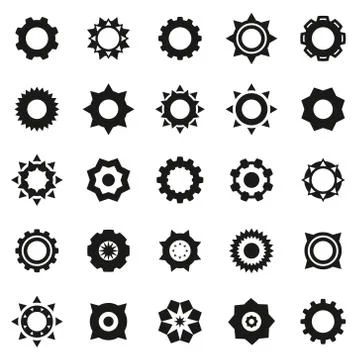 Gears icons set Ilustração Stock