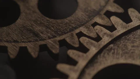 Gears with Interlocking Teeth Stock Footage 208788827
