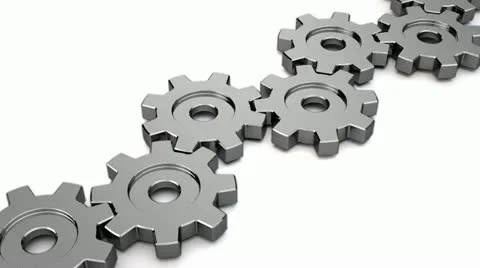 Gears loop animation fin Stock Footage 11236269