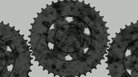Gears loop industry work factory Stock Footage 98681378