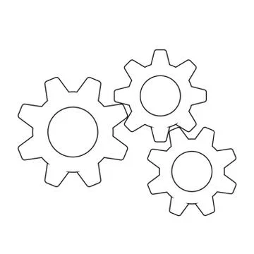 Gears machine inside image vector Stock Illustration