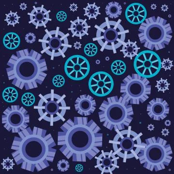 Gears machine pattern background Illustrazione stock