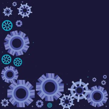 Gears machine pattern background 库存插图