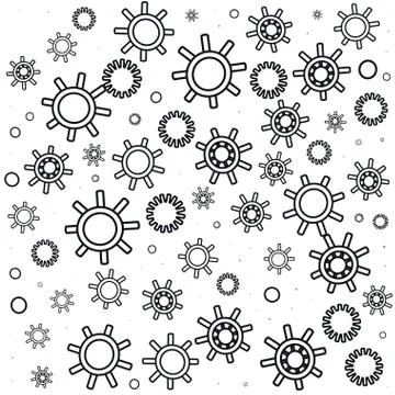 Gears machine pattern background イラスト素材