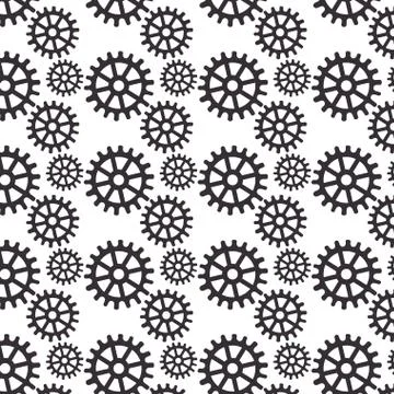 Gears machine pattern isolated icon Illustrazione stock