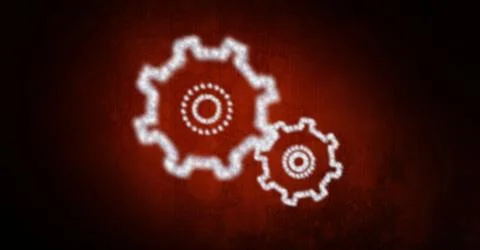 Gears made of cloud texture Stock Illustration