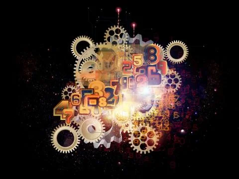 Gears of math Stockillustratie