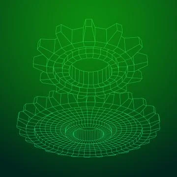Gears. Mechanical technology machine concept Stock Illustration