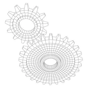 Gears. Mechanical technology machine concept Stock Illustration