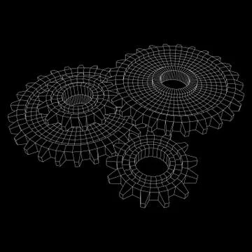 Gears. Mechanical technology machine concept Illustrazione stock