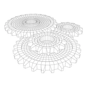Gears. Mechanical technology machine concept Stock Illustration