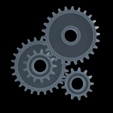 Gears. Mechanical technology machine concept Stock Illustration