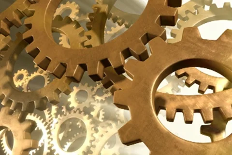 Gears in Motion - Closeup Vídeos de archivo 8601432