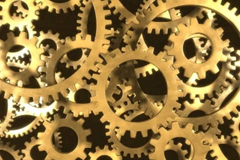 Gears in Motion - updated with alpha Stock Footage 8601375