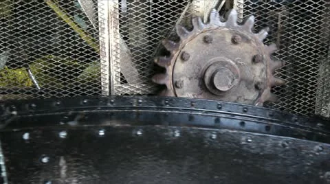 Gears from old mechanism Stock Footage 24658608