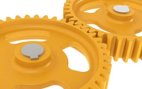 Gears Orange, sparse. Stock Illustration
