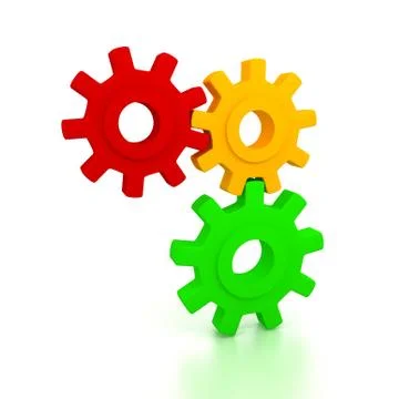 Gears over white background Stock Illustration