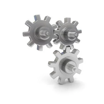 Gears over white background Stock Illustration