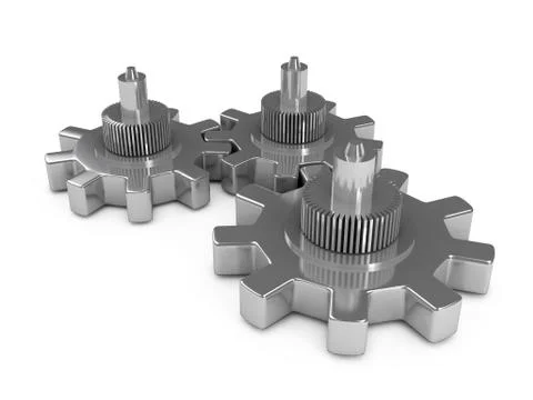 Gears over white background Stock Illustration