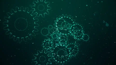 Gears from particles Stock-Footage 111742868