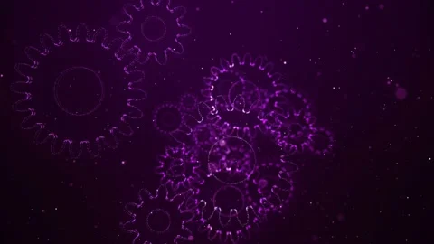 Gears from particles Stock-Footage 111742880