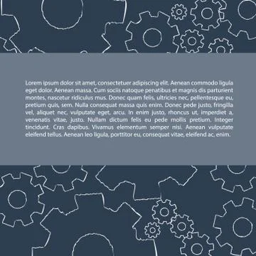 Gears pattern with text イラスト素材