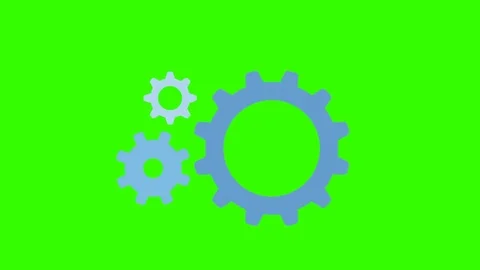 Gears Pop Up and Rotating Animation:  Loop + Matte Stock Footage 71321937