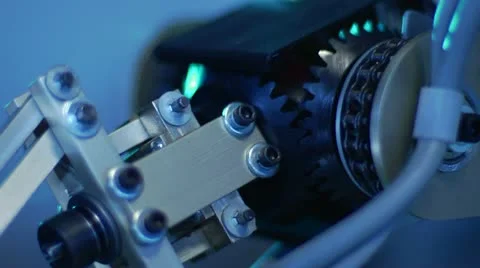 Gears on Robotic Arm Video stock 21427976