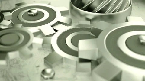 Gears rotate 库存影片 33420777