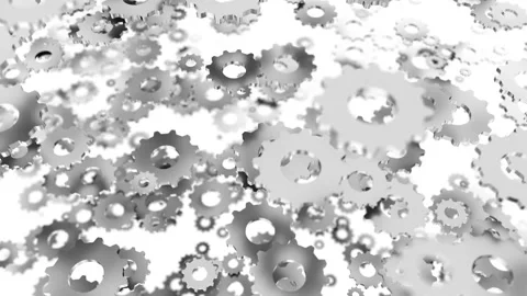 Gears rotate without clinging to each other. Bokeh effect. Seamless loop. Stock Footage 126164068