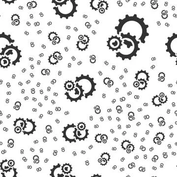 Gears seamless pattern Stock Illustration