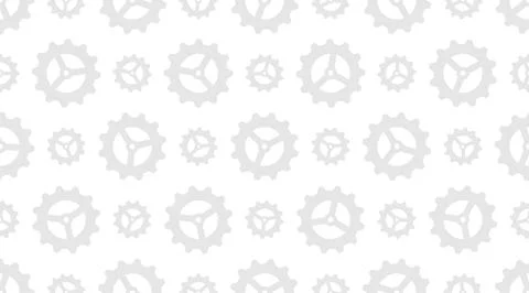 Gears seamless pattern. Vector illustration. Working gear. Machinery gear. Pi Illustrazione stock
