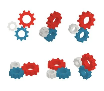 Gears set Stock-Illustration