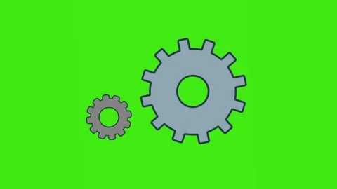 Gears setting animation with green background. Stock Footage 232586080