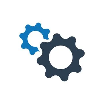 Gears, setting icon Illustrazione stock
