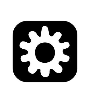 Gears Setting Tool Option Vector Icon Illustrazione stock